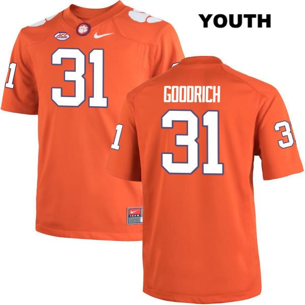 Youth Clemson Tigers #31 Mario Goodrich Stitched Orange Authentic Nike NCAA College Football Jersey ZQD3046KZ